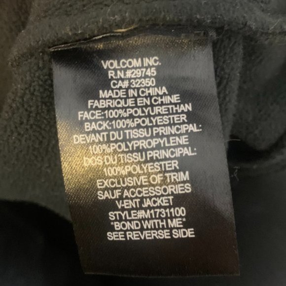 Volcom Black Assymetrical Bond With Me Jacket - Picture 4 of 5